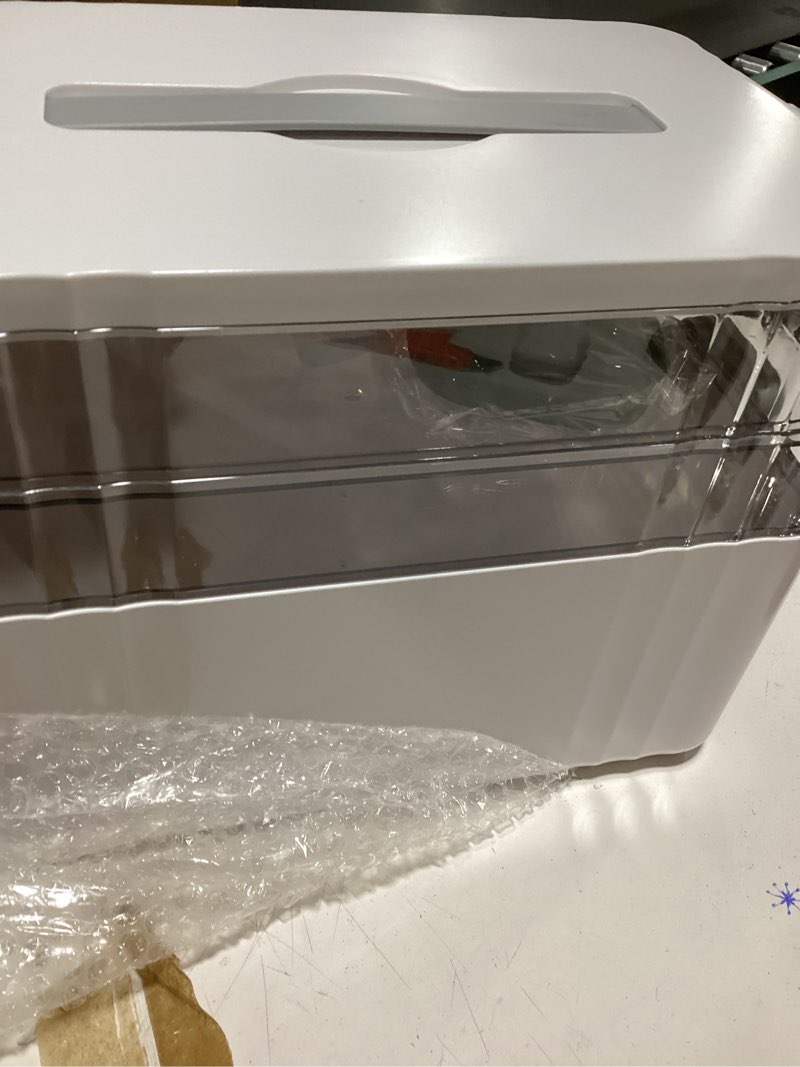 Condition photo showing Good Condition for 3-Tier Medicine Organizer - Portable Medicine Cabinet with Plastic Handle, Multipurpose Medical Box with Pill Box, Empty First Aid Kit for Home