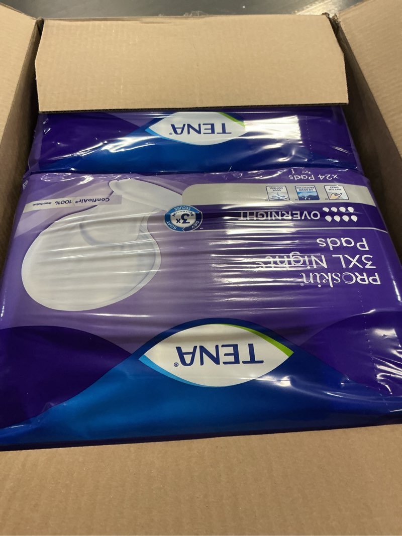 Condition photo showing New/Like New for TENA ProSkin 3XL Overnight Incontinence Pads for Women and Men, 48 Count XXXL XXXL