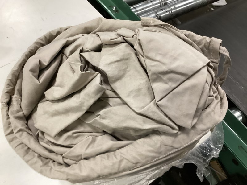 Condition photo showing As Is for organic crisp percale duvet cover set, twin, dove