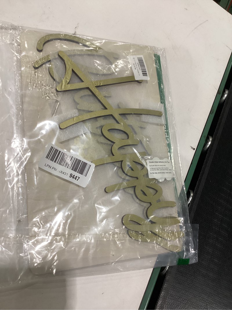 Condition photo showing Good Condition for â€Œgyfci happy birthday wooden sign - reusable letters happy birthday sign for arch backdrop, wall decor photo prop for girls, boys, kids & adults' birthday party decorations - champagne gold