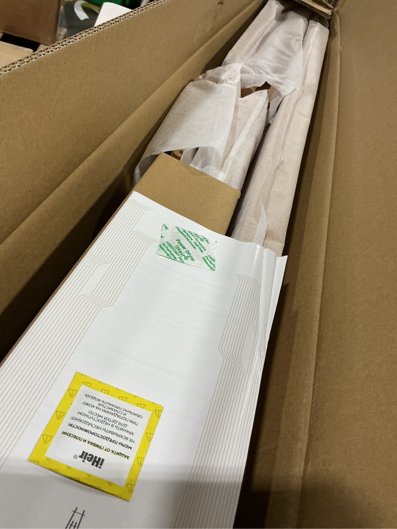 Condition photo showing Good Condition for ATWORTH Studio Art Easel,Solid Beech Wood Artist Easel,Hold Canvas up to 48”, Adjustable A-Frame Lyre Style Painting Easel Stand with Storage Tray, Natural Natural Beech Wood