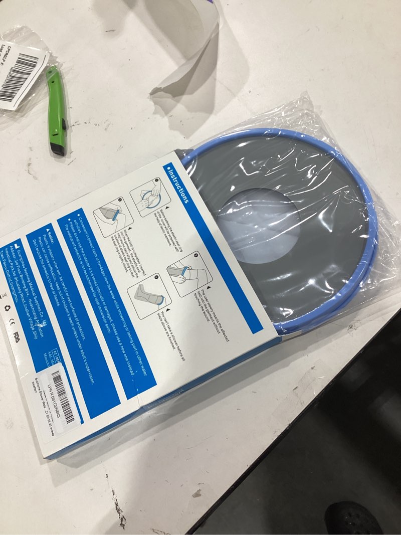 Condition photo showing New/Like New for Bukihome Shower Watertight Foot Protector, Adult Leg Cast Covers, Extra Large Capacity Adult Thigh Tension & Super Waterproof Leg Protector, For Thigh size 21.65-23.23 inches Clear 1 Count (Pack of 1)