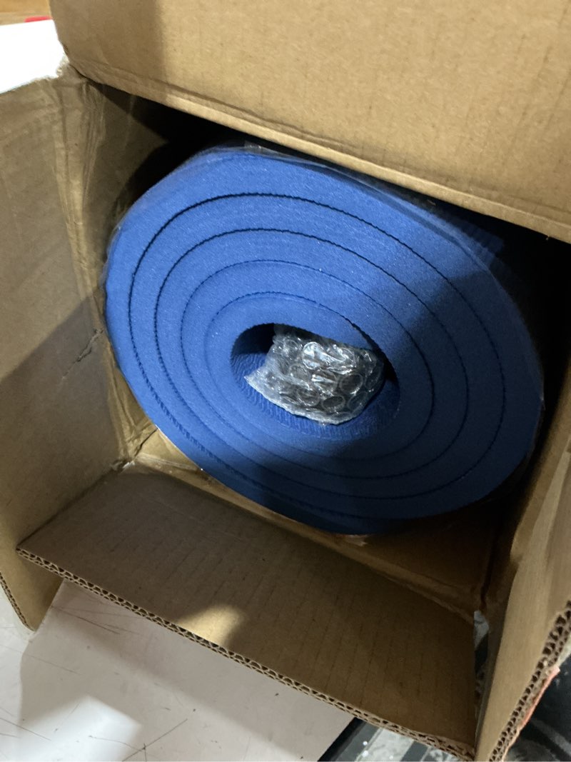 Condition photo showing Good Condition for hatha yoga large tpe yoga mat 6'x4'x1/2" extra thick non-slip exercise mat - for yoga pilates & home gym workouts blue