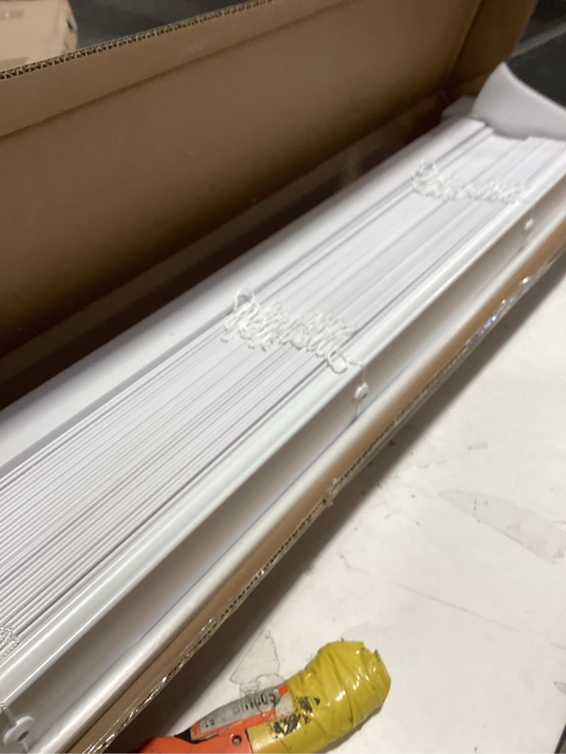 Condition photo showing New/Like New for LEVOLOR Basics Cordless Light Filtering Faux Wood Blinds, Easy to Install 2” Blinds for Windows, Timeless Look, Fits up to 23” Width and 64” Length, Home Solution for Any Space or Room 23"W x 64"H