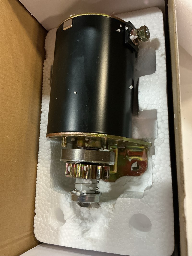 Condition photo showing Good Condition for 14 tooth starter motor replacement for craftsman lt1000 lt2000 yt3000, briggs & stratton 14.5-18.5 hp, fits cub cadet and john deere la100 la105 la120 la125-593934 693551 lg693551 bs693551 se501848