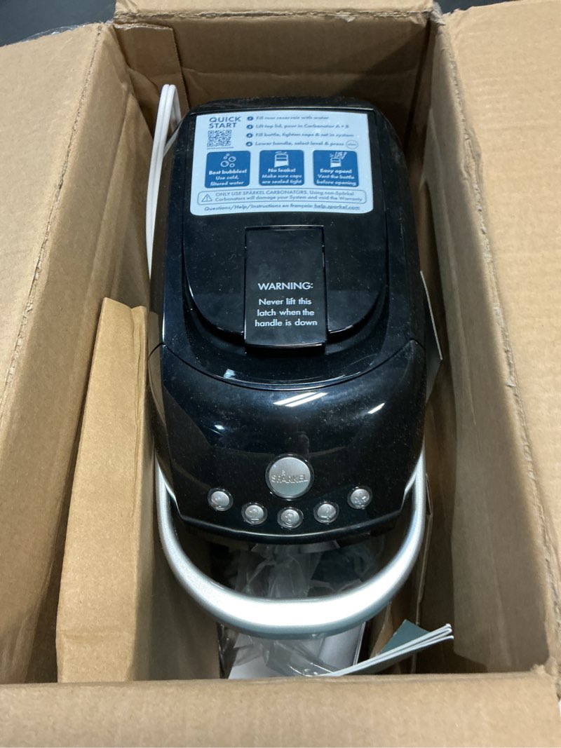 Condition photo showing Good Condition for Spärkel Beverage System | Black Sparkling Water Maker | No CO2 Tank Needed | Carbonated Water Machine that Uses Fresh, Natural Ingredients | Soda Maker | 5 Unique Carbonation Levels