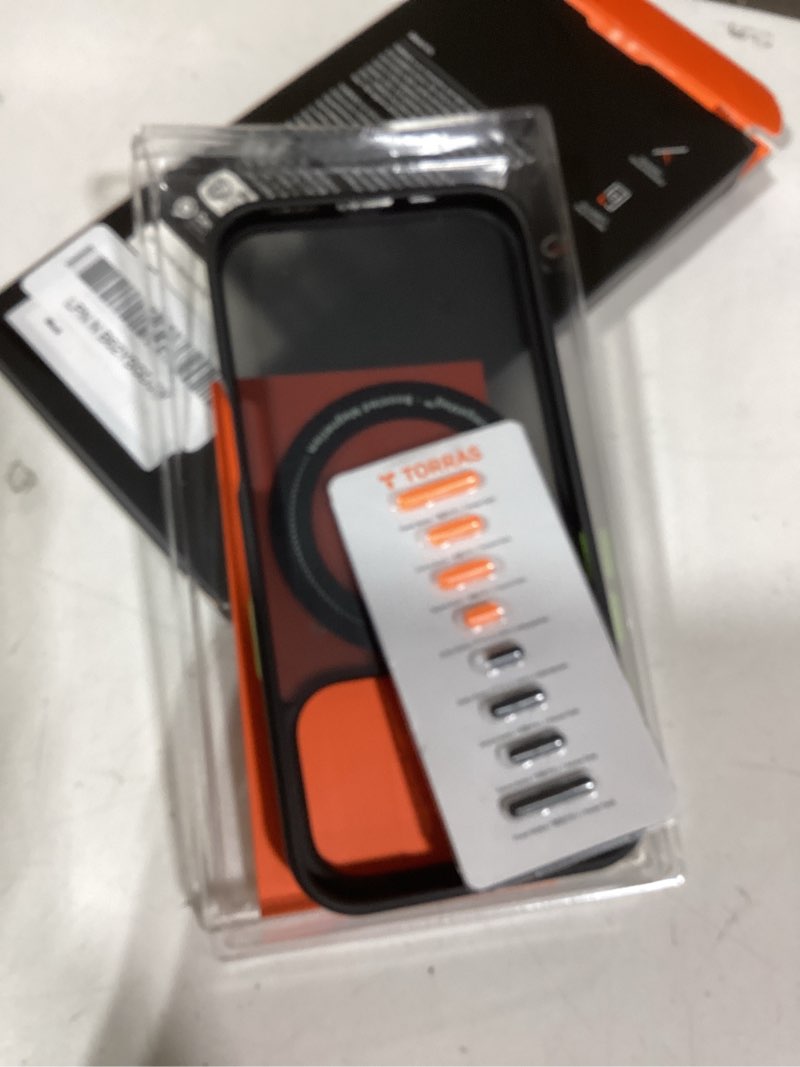 Condition photo showing Good Condition for torras upgrade 360rotatable magnetic for iphone 16 pro case 6.3 inch, fit for magsafe 16 pro phone case, 16ft mil-grade shockproof, flush stand ring holder, translucent slim protective ostand, black black for iphone 16 pro 6.3 inch