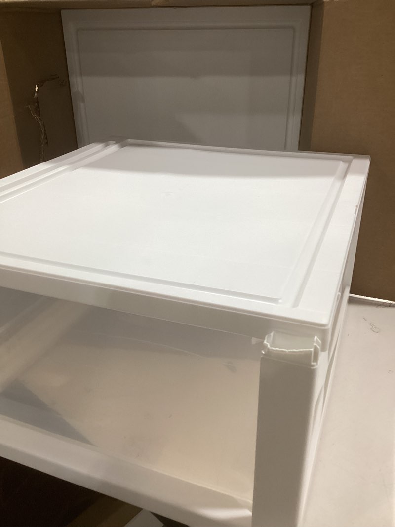 iris usa 47 qt. extra-large stackable storage drawer plastic drawer organizer with clear doors, for pantry bedroom closet kitchen under-sink home and office de-clutter shoes and crafts, white, 2-pack 2 pack 47 qt.