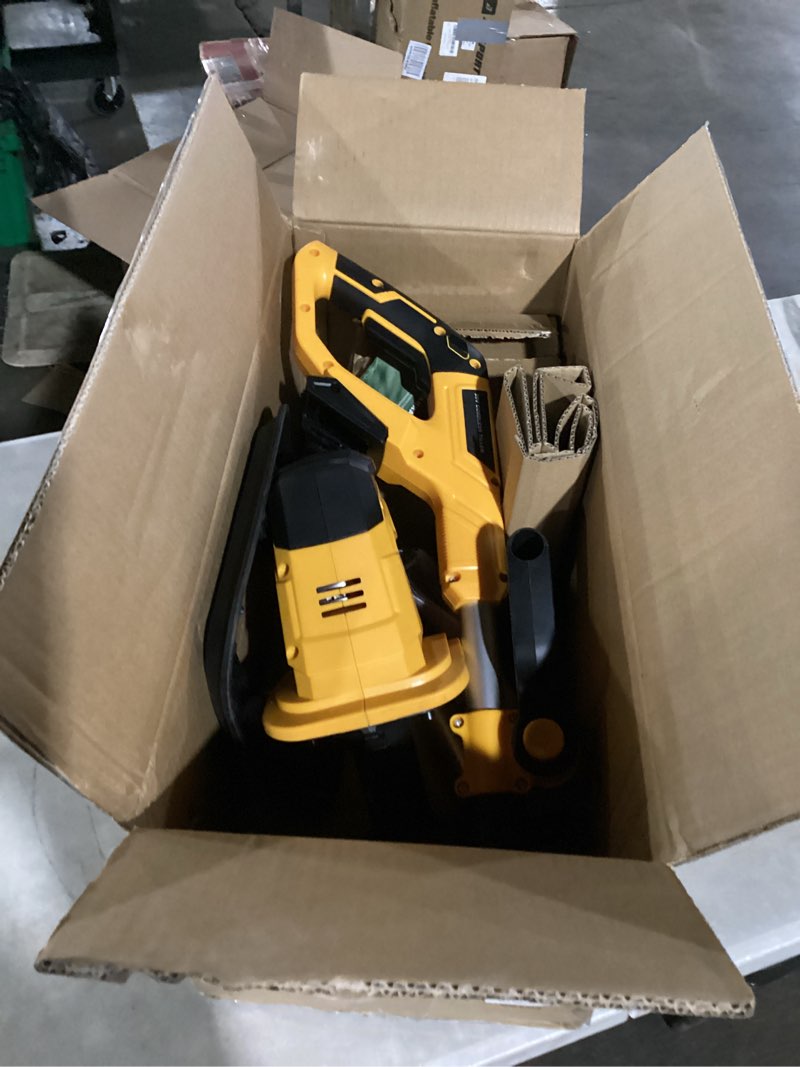 Condition photo showing Good Condition for cordless tiller cultivator (no battery) compatible with dewalt 20v max battery, 9in tilling width & 6.3in depth tiller for gardening, loose soil, weeding, trenchig yellow+black