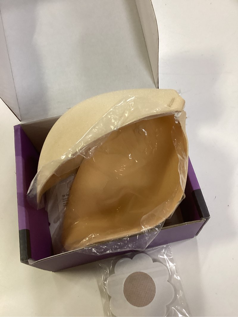 Condition photo showing New/Like New for Invisible Strapless Sticky Bra Push up for Women | Ultra Adhesive Bra for Backless Dress | Cleavage Bra Lift with Pasties Kit D Beige