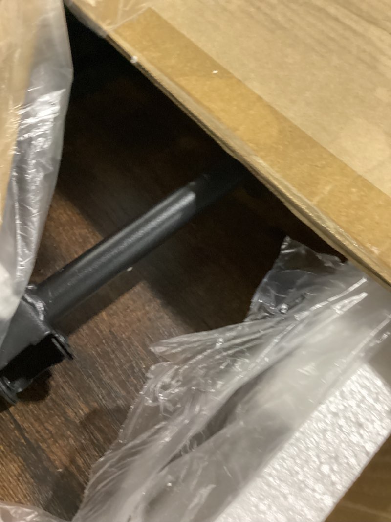 Condition photo showing Good Condition for temi small computer desk folding table - 35.8" foldable office desk, no assembly, perfect for small spaces in bedroom, dorm, or apartment, portable mini desk or study table with compact design, brown 35.8 inch no power outlets rustic brown