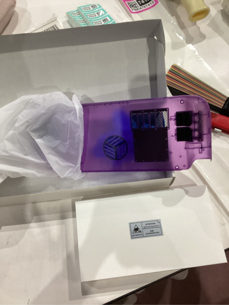 Condition photo showing Good Condition for JSAUX Transparent Back Plate Compatible with Steam Deck OLED/LCD, DIY Clear Replacement Back Shell Case Compatible with Steam Deck OLED/LCD - PC0106 Vents Version [Purple] For Steam Deck OLED/LCD Purple