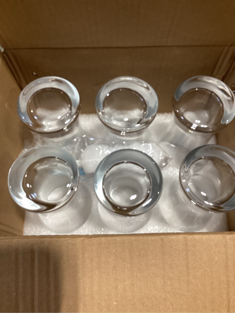Condition photo showing As Is for 6 pack 16oz pilsner beer glasses, bar glassware, drinking glasses for home kitchen entertainment