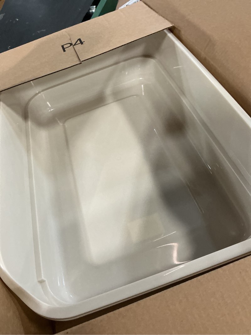 Condition photo showing Good Condition for Extea Large Cat Litter Box with High Sides,Cat Boxes for Indoor Cats,Cat Litter Pan for Kitty,Litter Box with Low Entry,Easy to Clean,Anti-Splashing,23.6" x15.7" x6.2" (White)