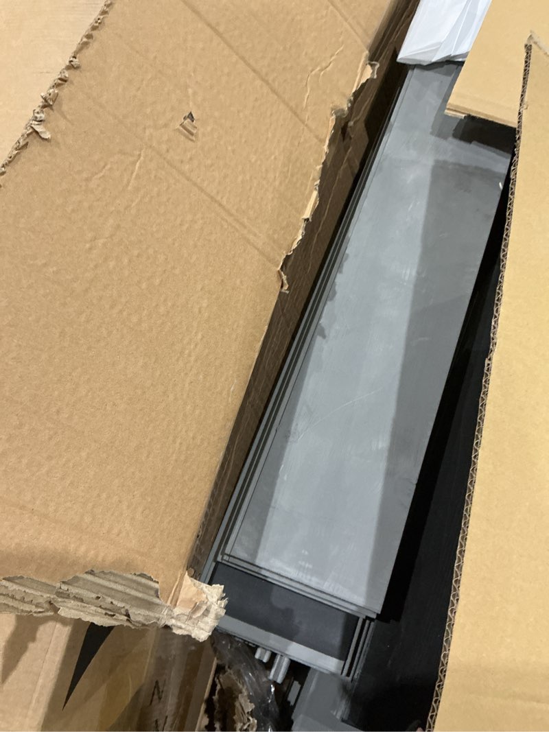Condition photo showing Good Condition for fredbeck 60in x 84in gray wood barn door slab with 10ft (120inch) barn door hardware track kit included, double surfaces,simple assembly is required,k-frame,grey wood 60x84