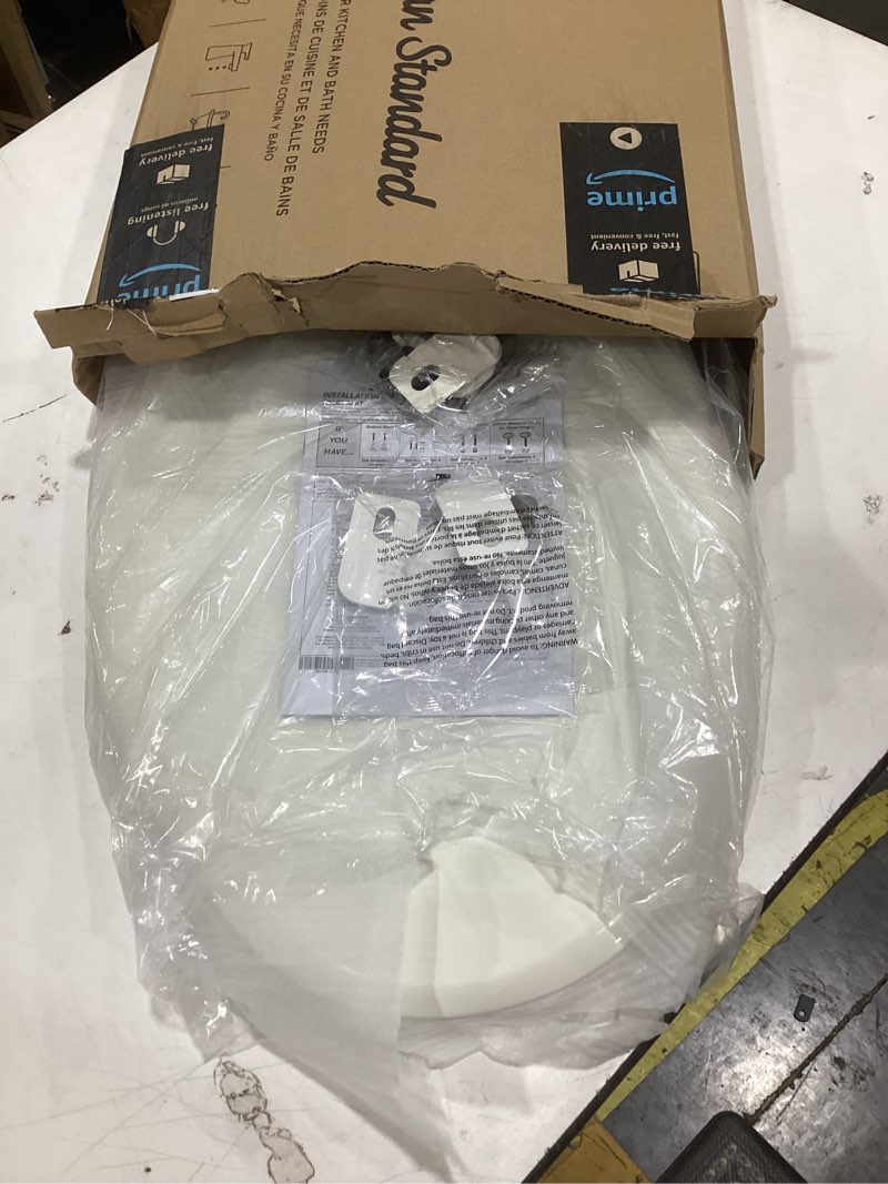 Condition photo showing Good Condition for american standard 5257a65mt.222 cardiff slow-close elongated front toilet seat, linen linen modern
