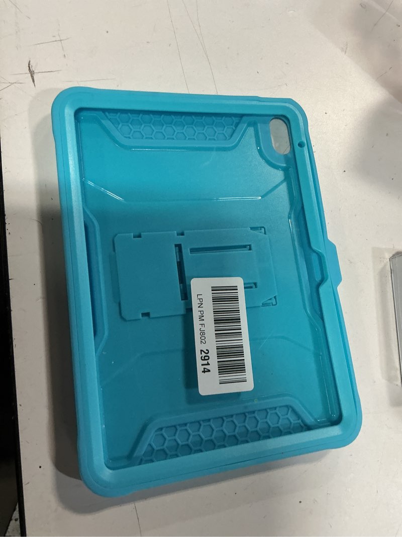 Condition photo showing As Is for Soke Case for iPad (A16) 11th Generation 11-inch 2025, iPad 10th Generation 10.9-inch 2022, with Built-in Screen Protector and Kickstand, Rugged Full Body Protective Cover - Cyan Blue