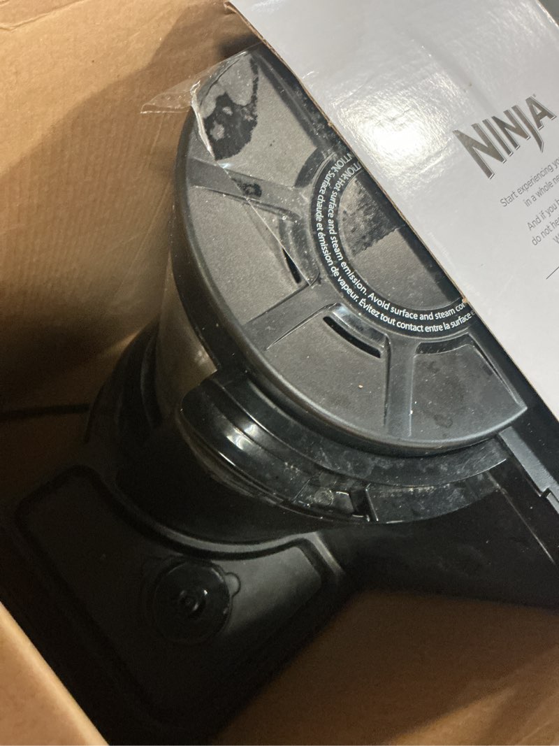 Condition photo showing As Is for ninja 12-cup programmable coffee brewer, 2 brew styles, adjustable warm plate, 60oz water reservoir, delay brew - black/stainless steel stainless steel, 14-cup