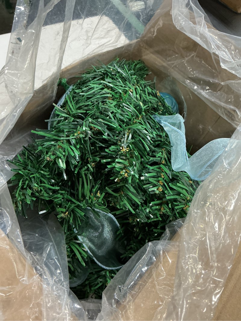 Condition photo showing Good Condition for Soulchen 6 ft Pre-lit Christmas Coastal Garland Seaside Beach Themed Garland with Scallop Shells, Starfish Ornaments for Xmas Home Mantle Stairs Fireplace Table Centerpiece Indoor Holiday Decor