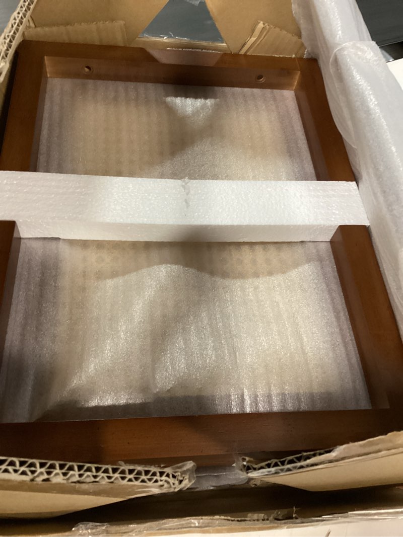 Condition photo showing Good Condition for 2-Tier Bamboo Side Table, Modern Glasstop Rattan Side Table, Mid Century Wood Sofa-Side End Tables for Living Room, Bedroom Night Stand with Storage, Small Narrow Coffee Tables, Walnut