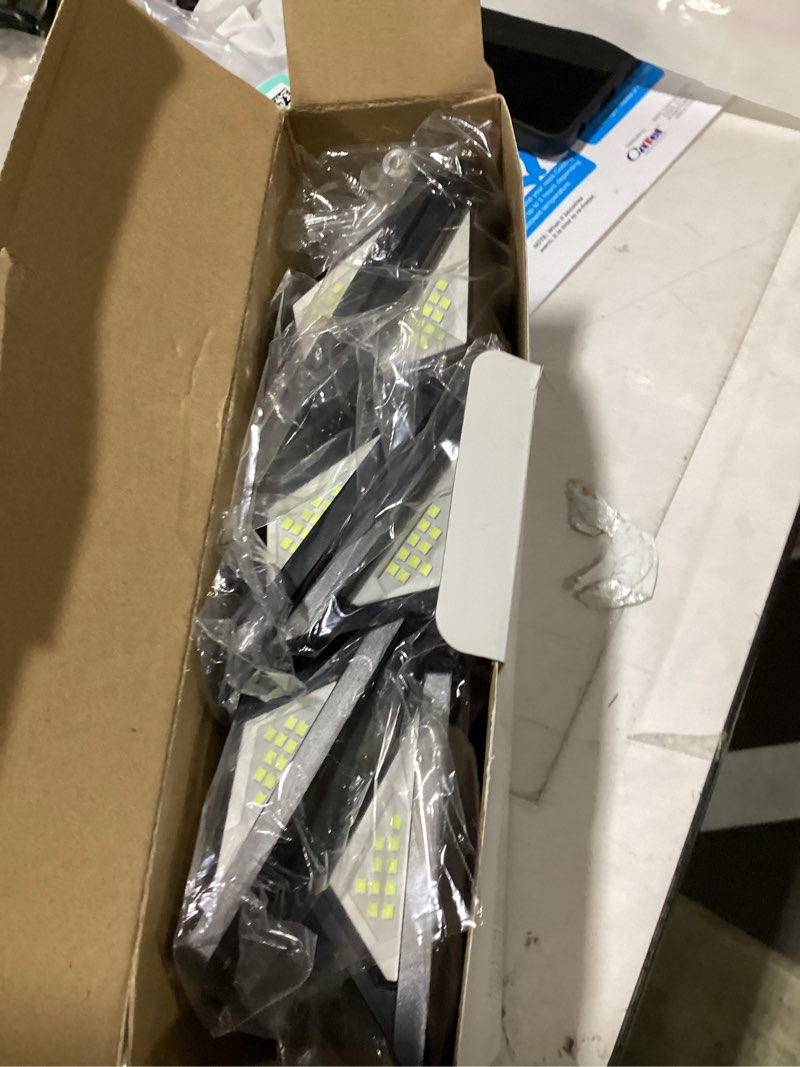 Condition photo showing New/Like New for tecknet 248 led outdoor solar lights & motion sensor 6 pack, 300° angle & 3 lighting modes solar lights outdoor waterproof, solar powered security flood wall lights ip66 for outside/yard fence/garden cool white 6 pack