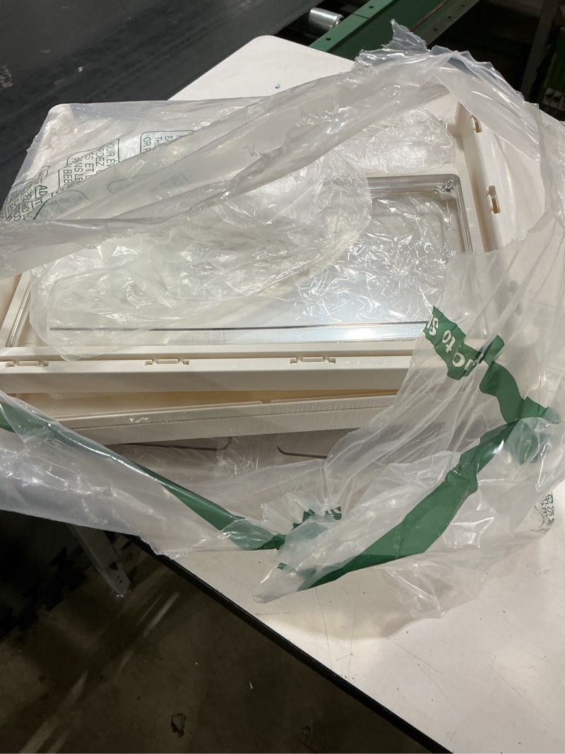 Condition photo showing Good Condition for kmiectse clear storage bin with lid 3 pack ?stackable & sturdy? plastic multifunctional folding storage bins for bedroom, living room, study,room, 23 qt folding box with magnetic door white 3 tier-3 lids