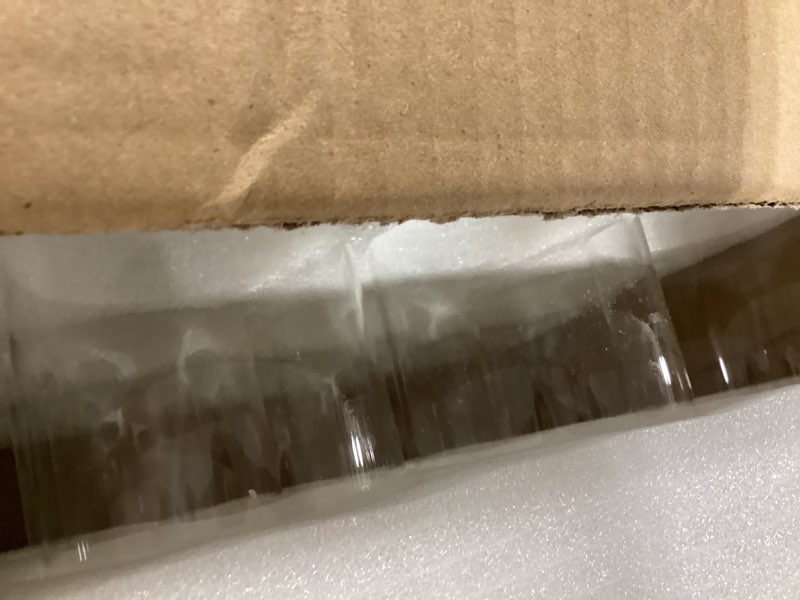 Condition photo showing Good Condition for 12 pack glass cylinder vases 10 inch tall clear flower vase for centerpieces, hurricane floating candle holder wedding decorations, floral vase bulk for table shelf party home deco (10 x 3.35 inch) 12 pack 3.35" w x 10" h