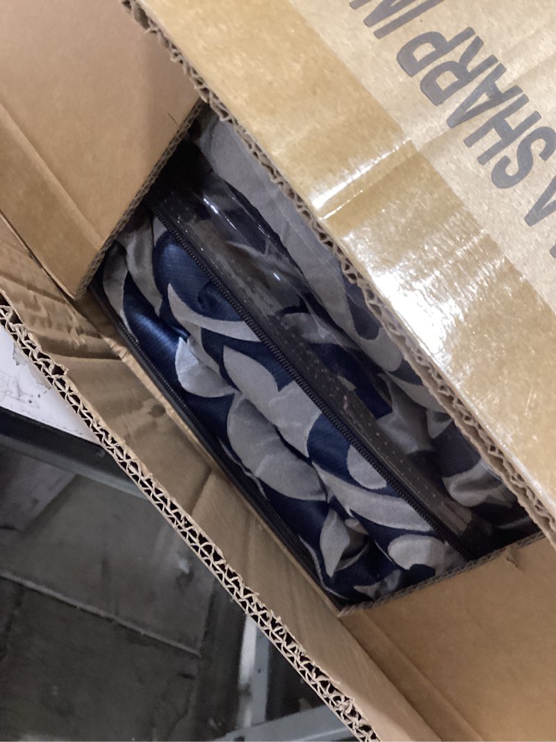 Condition photo showing Good Condition for Indoor/Outdoor Chair Cushions Set of 4 Waterproof,Square Corner Outdoor Cushions for Patio Furniture - Patio Chair Cushions with Ties,Memory Foam Oudoor Cushions17 X17, Blue Stripes Blue Stripes 4 Set 17x17x3lnch