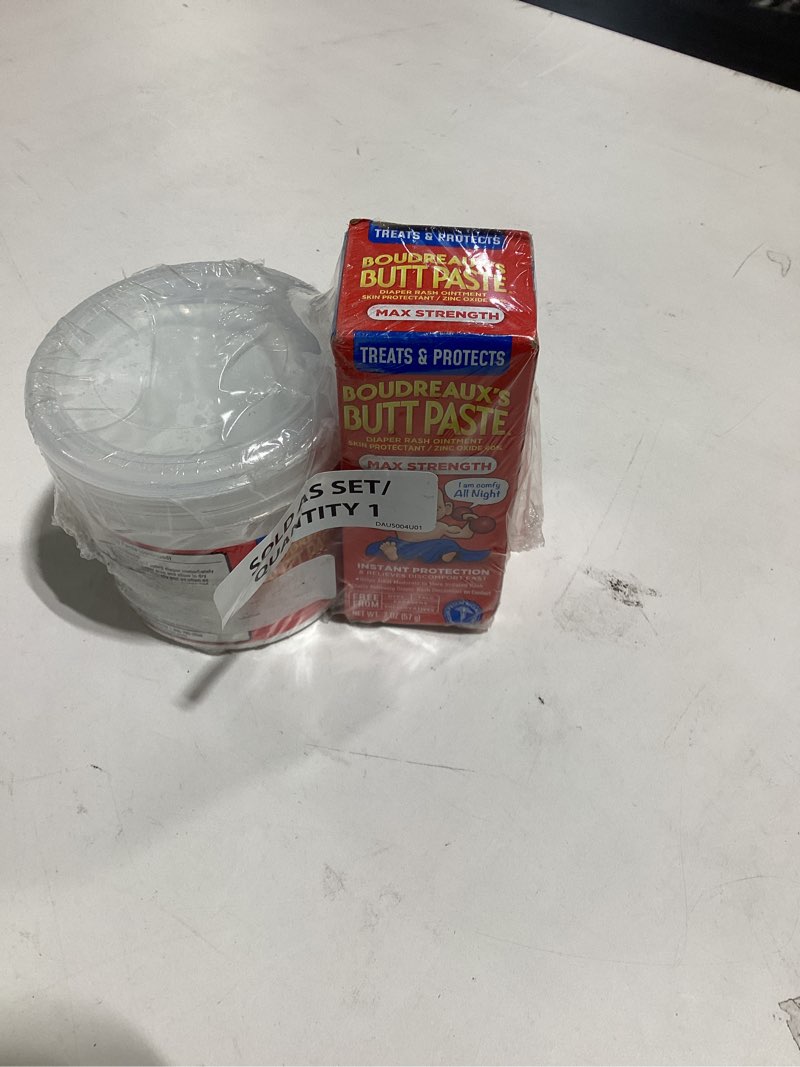 Condition photo showing New/Like New for boudreaux's butt paste diaper rash ointment | maximum strength | 14 ounce and 2 ounce, combo 1