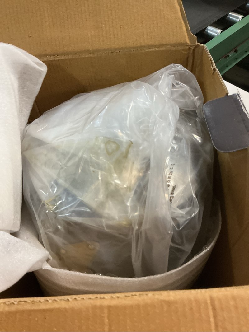 Condition photo showing As Is for Szco Supplies 14” Decorative Barrel Brass Helm Crusader Helmet (910902)