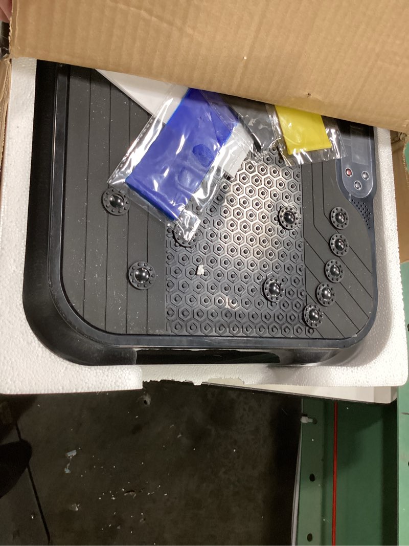 Condition photo showing Good Condition for shake plate, vibration plate exercise machine for lymphatic drainage, 400 lbs capacity whole body vibrating plate workout with fitness resistance bands, max vibrating frequency 250/min for weight loss