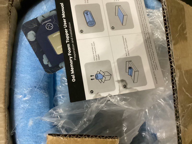 Condition photo showing New/Like New for 2 Inch Gel Memory Foam Mattress Topper, Queen Size Cooling Bed Topper for Back Pain & Pressure Relief Queen 2 inch