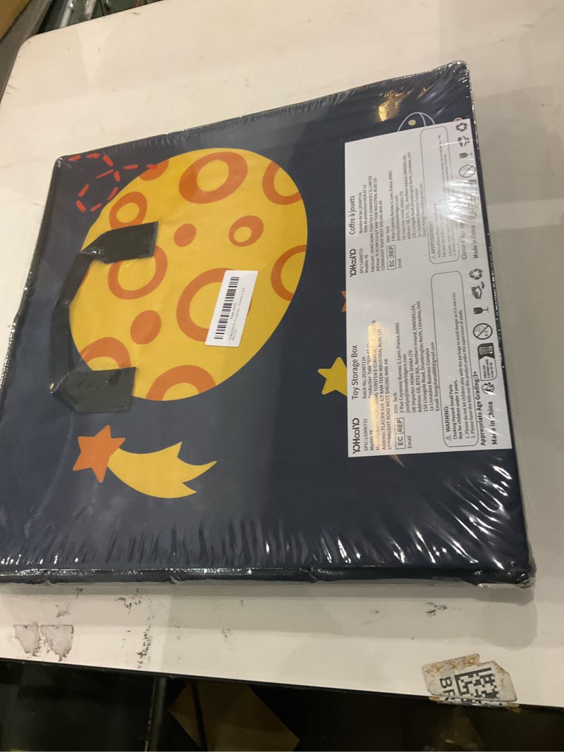 YOHOOLYO 2 In 1 Toy Storage Play Mat, Storage Box for Kids Children Space Adventures Design,Nursery,