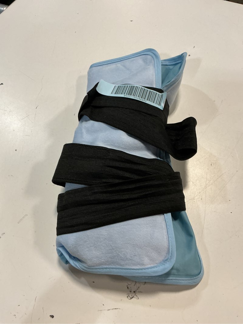 Condition photo showing As Is for ktinnead oversized 21"x13" large ice pack with straps,reusable cold pack with soft flannel cover for back pain relief, cold pads for hip,back,blue