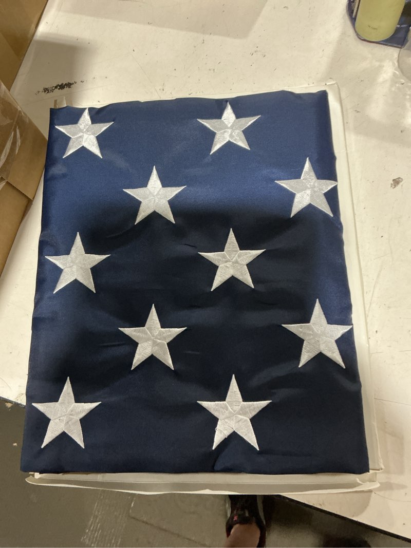 Condition photo showing New/Like New for bradford american flag 4x6 ft outdoor embroidered us usa flags double sided heavy duty, 4th of july american flag with 2 brass grommets outsides 250 anniversary 4x6 feet usa flag