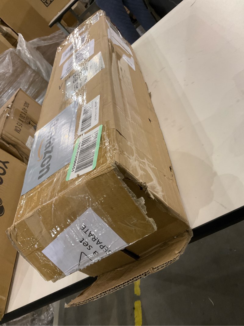 Condition photo showing As Is for Sziqiqi Black Tall Floor Vase: 27/23/20in Large Floor Vases Standing for Living Room - Hammered Metal Floor Vases Set of 3 - Cylinder Flower Vase for Dining Bedroom Home Corner Indoor Office