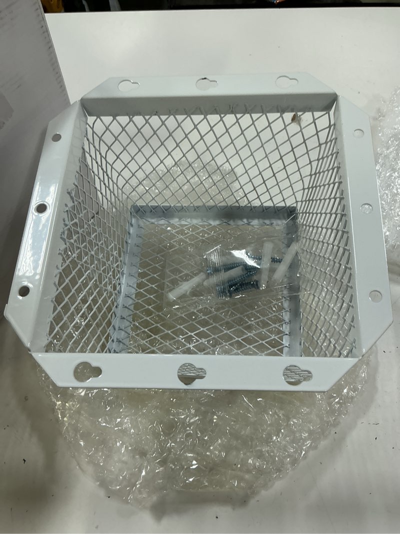 Condition photo showing Good Condition for pasimy 1 pcs 7" l x 7" w x 5" h white stainless steel vent guard, outside dryer vent cover, bird & rodent proof exhaust guard hood cover for bathroom kitchen outdoor 7" l x 7" w x 5" h white 1