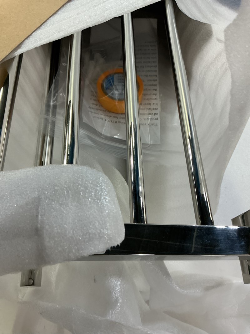 Condition photo showing Good Condition for Towel Rack with Shelf 20 Inch Double Towel Racks for Bathroom Polished Chrome Bath Towel Holder SUS304 Stainless Steel Towel Rack Wall Mounted Modern Towel Hanger 20 Inch/ 50cm Polished Chrome