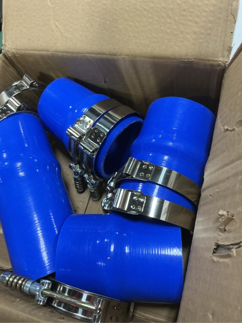 Condition photo showing Good Condition for heavy duty silicone intercooler boot kit, turbo hose boots & t bolt intercooler hose clamps compatible with 2003-2007 dodge ram pickup 5.9l cummins diesel… 2003-2007 dodge ram pickup 5.9l cummins diesel blue