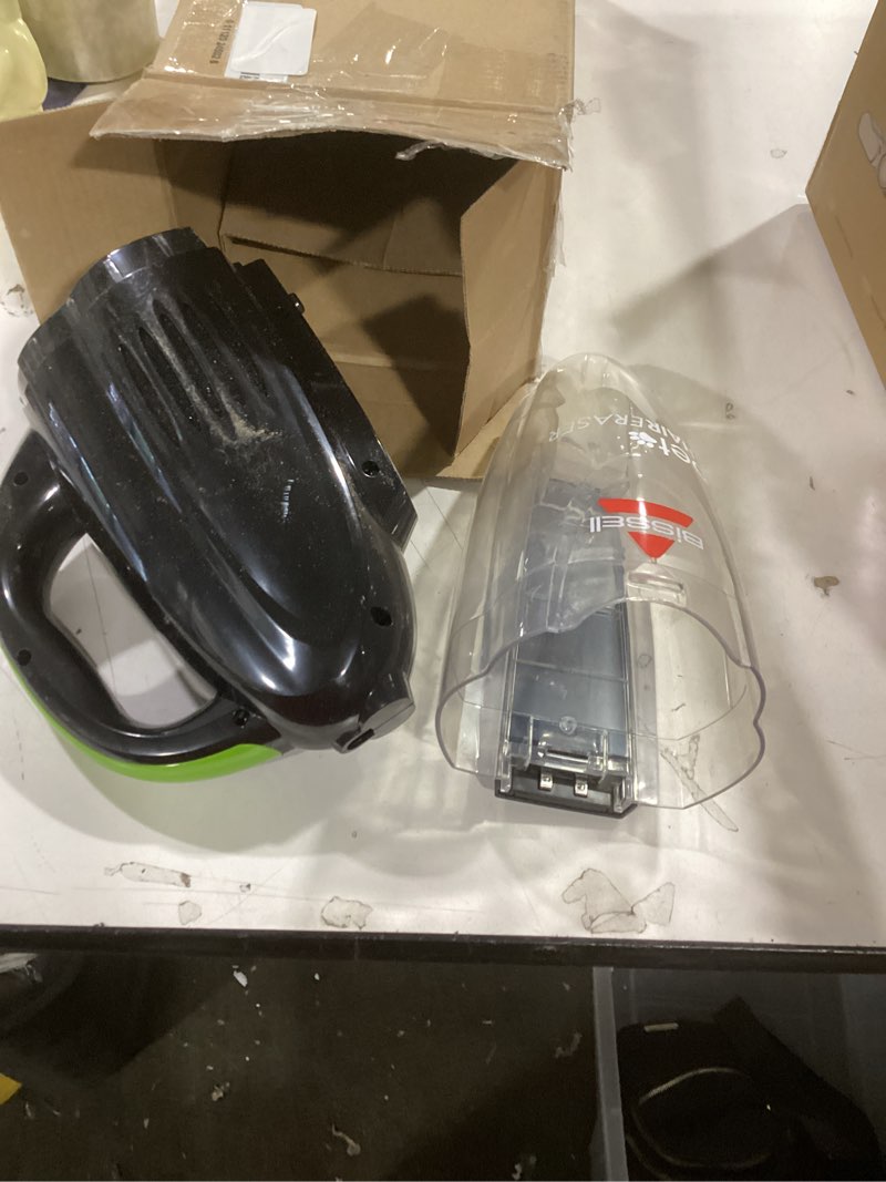 Condition photo showing As Is for Bissell Pet Hair Eraser Cordless Hand Vacuum, Lithium Ion, Home, Auto, and Pet Vacuum, Easy-Empty Dirt Bin, Upholstery Tool, Brush Tool, and Crevice Tool Included, 2390A (no filter)