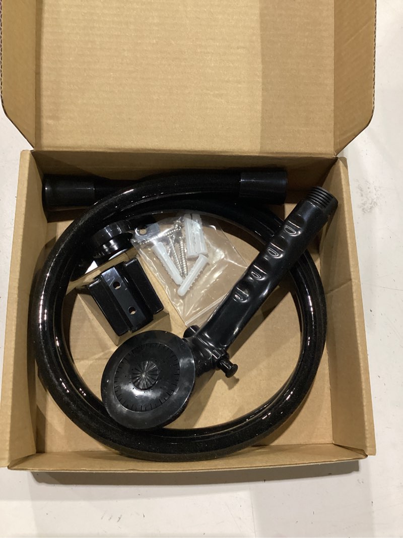 Condition photo showing Good Condition for rv shower head with hose, outdoor shower, non-metallic outdoor rv shower kits replacement, camper shower head kits with hose guide and shower wand bracket holder (?matte black)