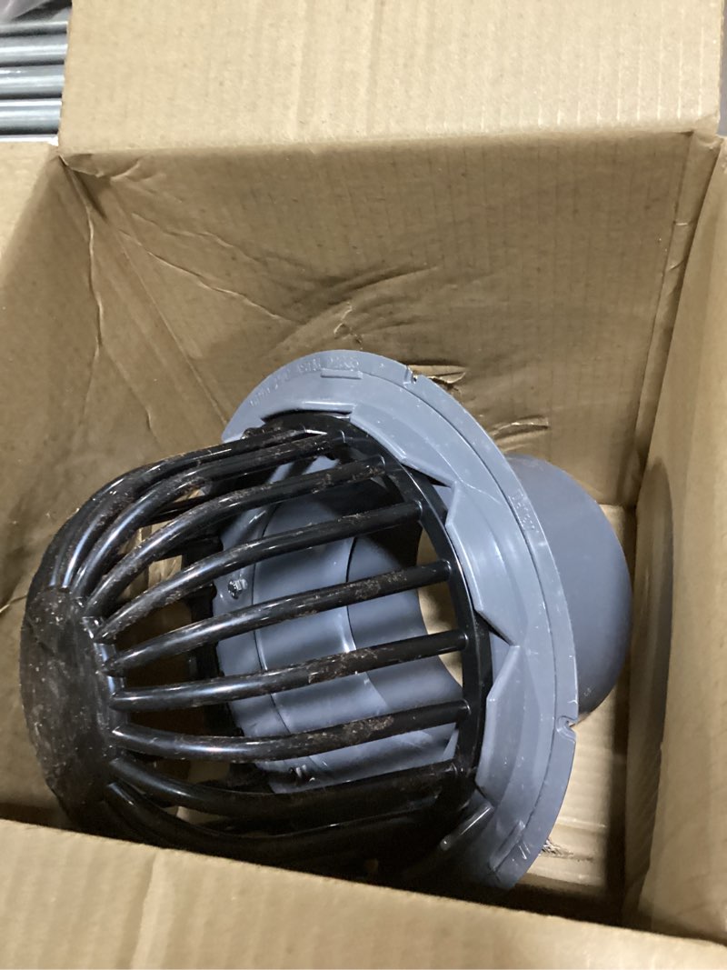 Condition photo showing As Is for oatey 78016 pvc roof drain with plastic dome, 6-inch