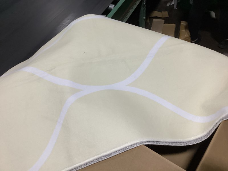 Condition photo showing Good Condition for 2x6 rug runner for hallways kitchen beige moire waves