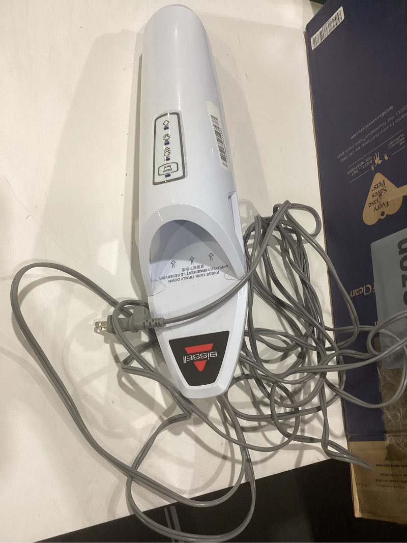 Condition photo showing As Is for MIDDLE SECTION ONLY LOOK AT PICTURES Bissell Power Fresh Steam Mop with Natural Sanitization, Floor Steamer, Tile Cleaner, and Hard Wood Floor Cleaner with Flip-Down Easy Scrubber, 1940A PowerFresh Steam Mop
