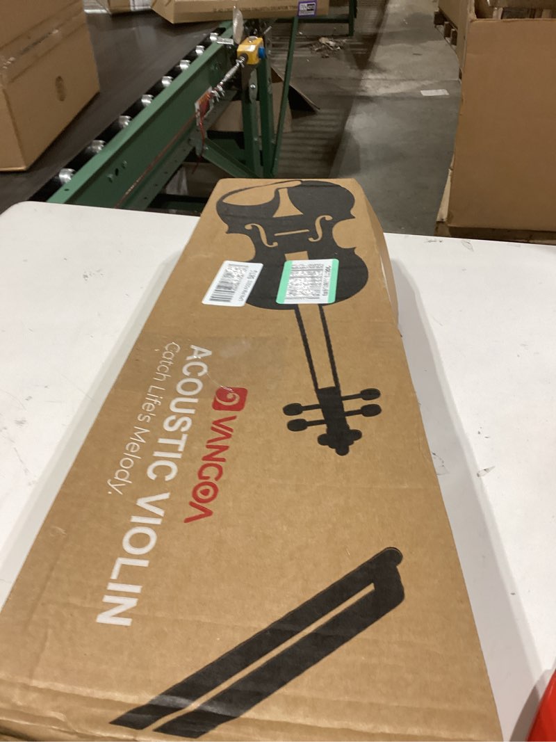 Condition photo showing New/Like New for Vangoa 1/4 Violin for Fiddle Set, Starter Acoustic Violins for Beginner 4-7, Violin Kit with Hard Case, Rosin, Tuner, Mutes, Shoulder Rest, Strings, Notes Stickers 1/4 Gradient Red