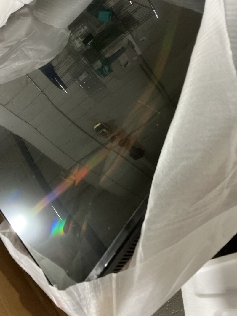 Condition photo showing As Is for screen damaged samsung 75-inch class crystal uhd u8000f 4k smart tv (2025 model) endless free content, processor, metalstream design, knox security, alexa built-in