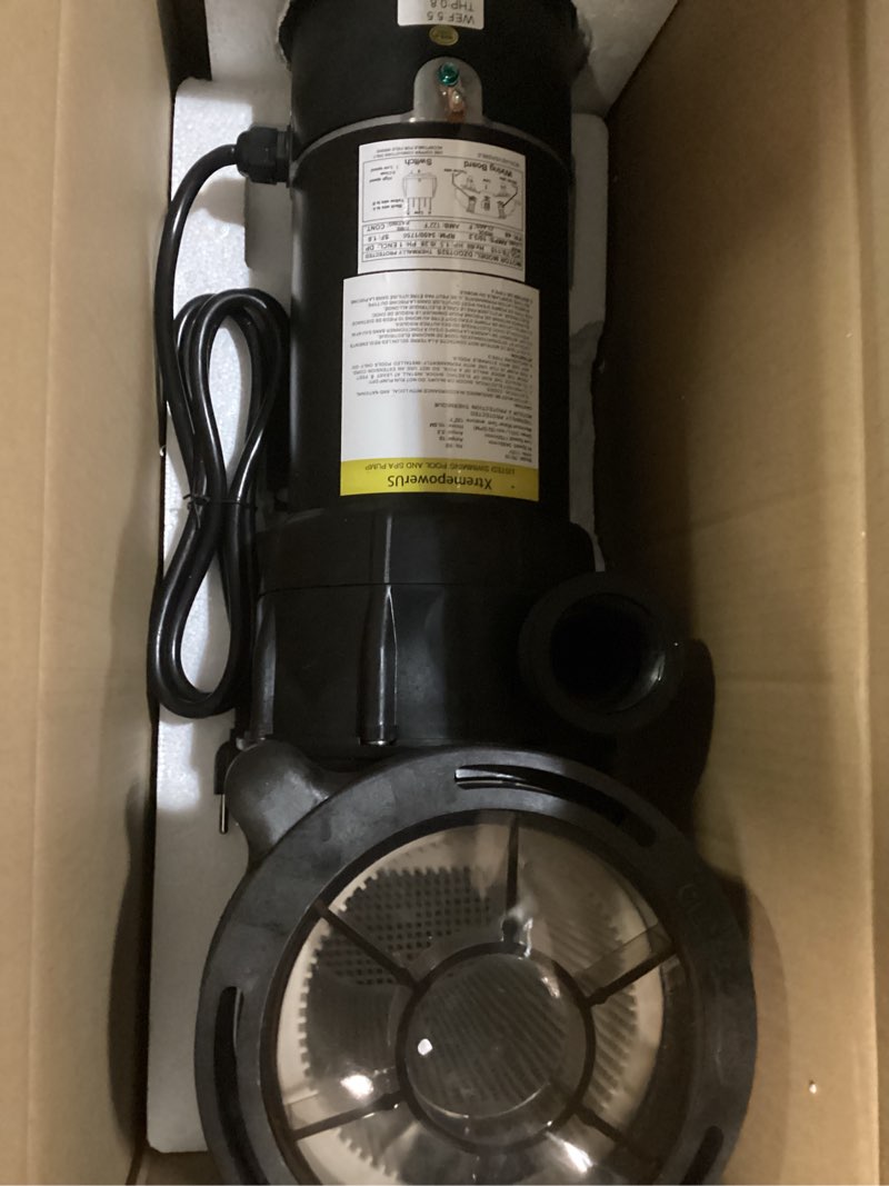 Condition photo showing New/Like New for xtremepowerus 1.5 hp self prime above ground variable 2-speed swimming pool pump spa 2  strainer basket filter