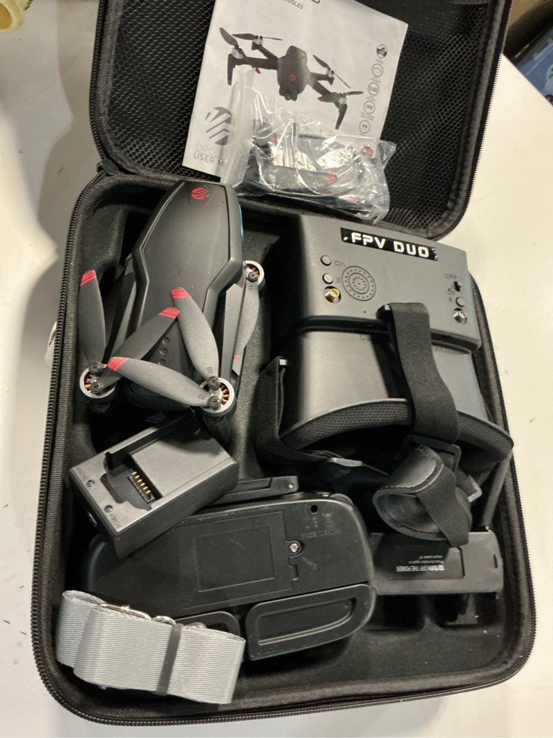Condition photo showing As Is for vivitar - vti fpv duo camera racing drone - black