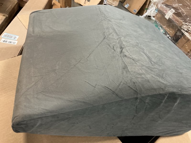 Condition photo showing Good Condition for Bedluxe Leg Elevation Pillows, Leg Pillows for Sleeping, Cooling Gel Memory Foam Top, Wedge Pillow for Legs, Leg Wedges for Circulation, Swelling, After Surgery - Removable Cover (8 Inch, Dark Grey) 22*24+8 Dark Grey