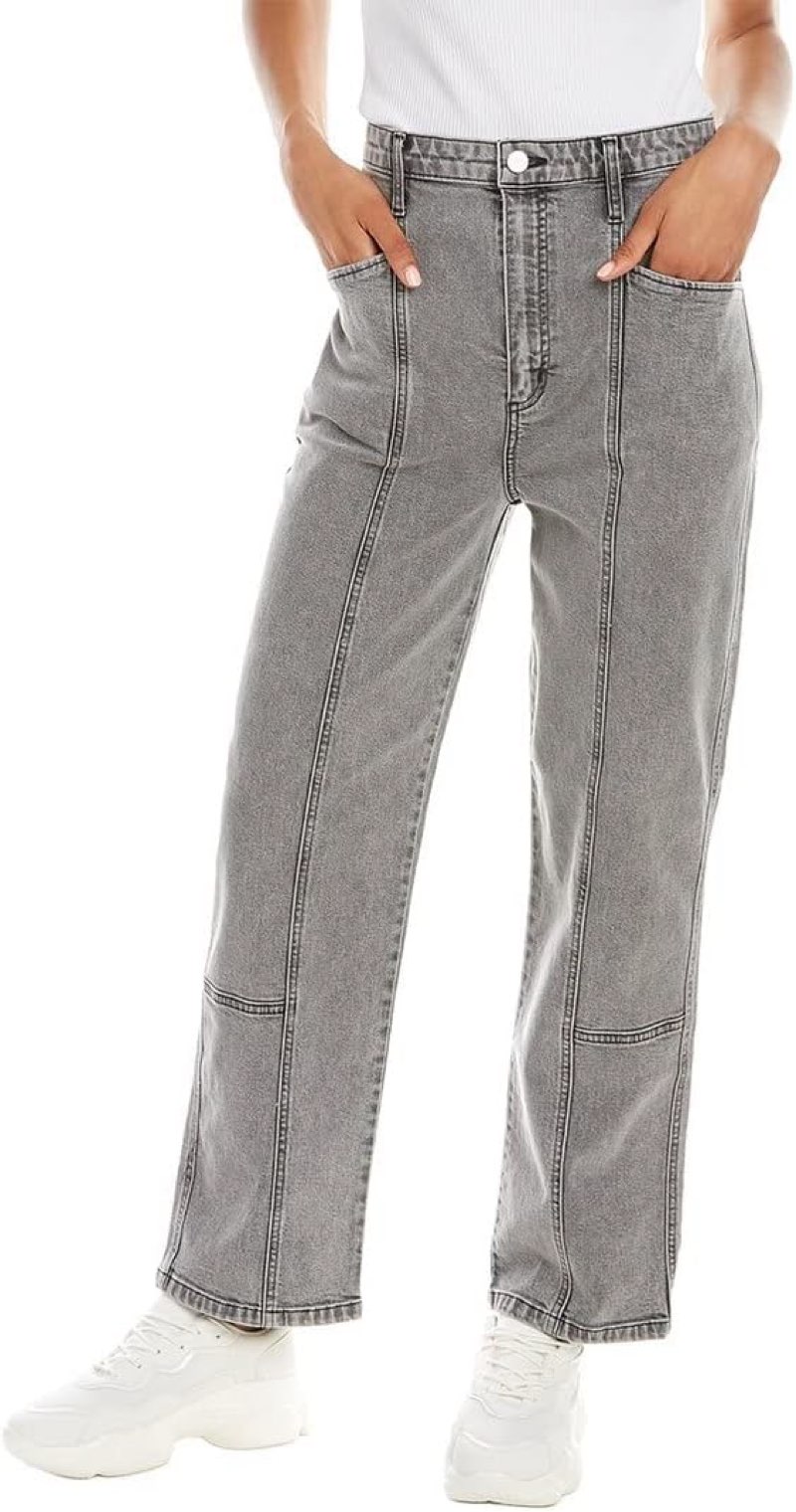 SIMILAR TO. LE JEAN  Womens Sasha Grey Acid High-Rise Modern Straight Jean, 14
